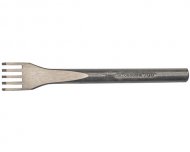 This punch is designed for saddle stitching.
Forged in one piece. Prongs 3/32" apart. Five prong.