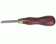 For tooling after carving has been completed.
Hardwood handle with with ferrule.