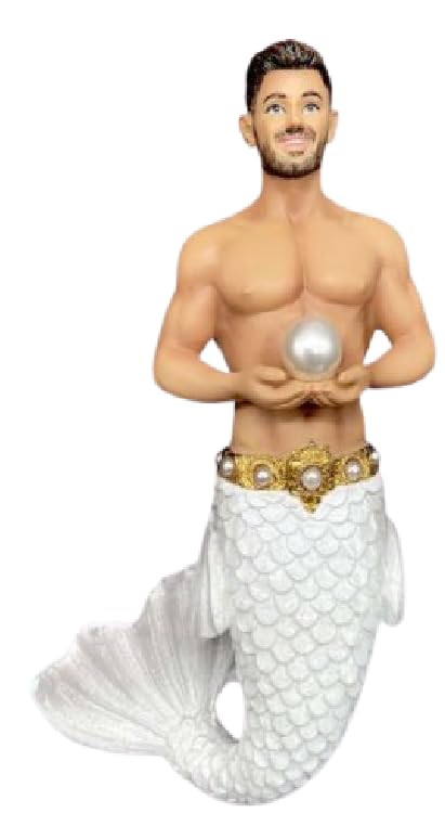 December Diamonds 55-55494 June Pearl Merman Ornament 4.5 Inches