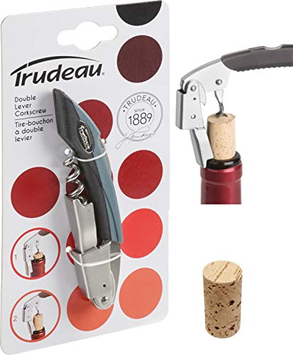 Trudeau Maison Double Lever Corkscrew, Silver/Black