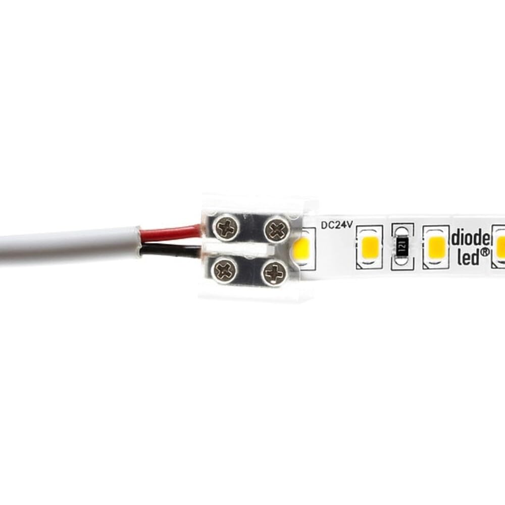 Diode LED Diode DI-TB8-CONN-TTW-1 LED Tape Light Terminal Block Connector, Screw Down, 8MM (Tape-to-Wire)