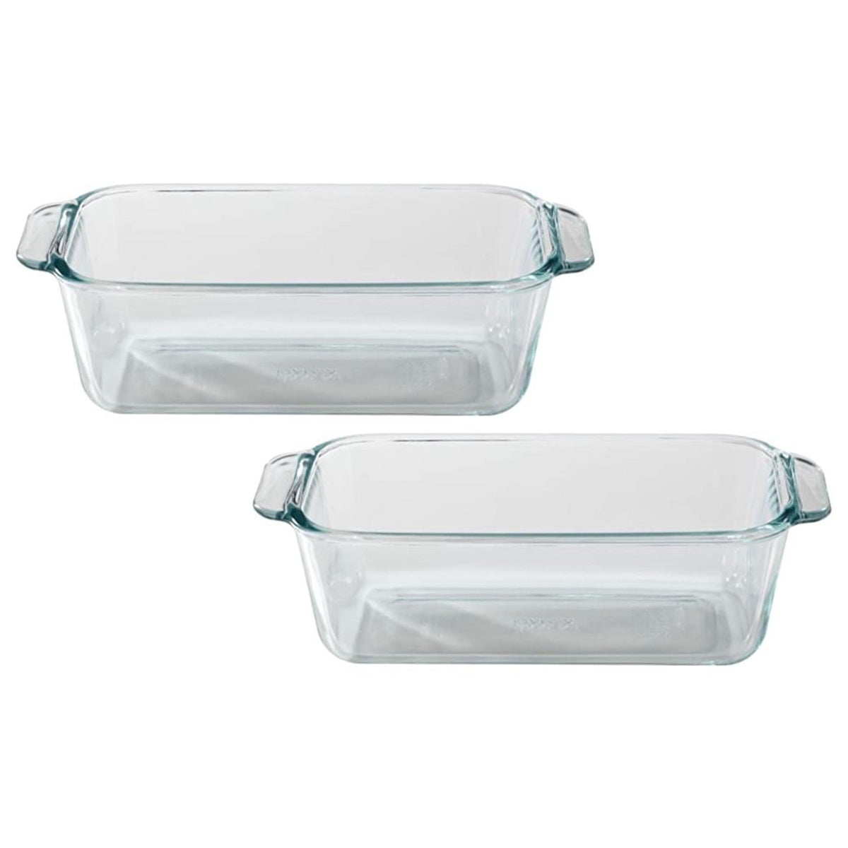 Pyrex (1.5Qt) Clear Basics Glass Loaf Pan (2 Pack) - Made in USA