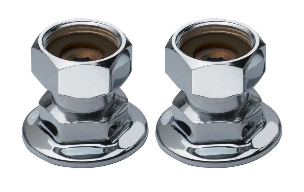 Krowne 21-401L Krowne Royal Series Coupling Flanges, (2) Pieces, 1/2" NPT Female Inlet, Adjustable Centers, Low Lead Compliant (Interchangeable with Most Brands)