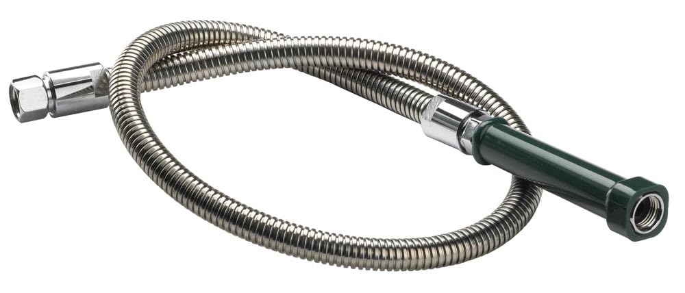 Krowne 21-133L Krowne Royal Series Pre-Rinse Hose, 44", with Grip, Flexible Stainless Steel, Low Lead Compliant (Interchangeable with Most Brands)
