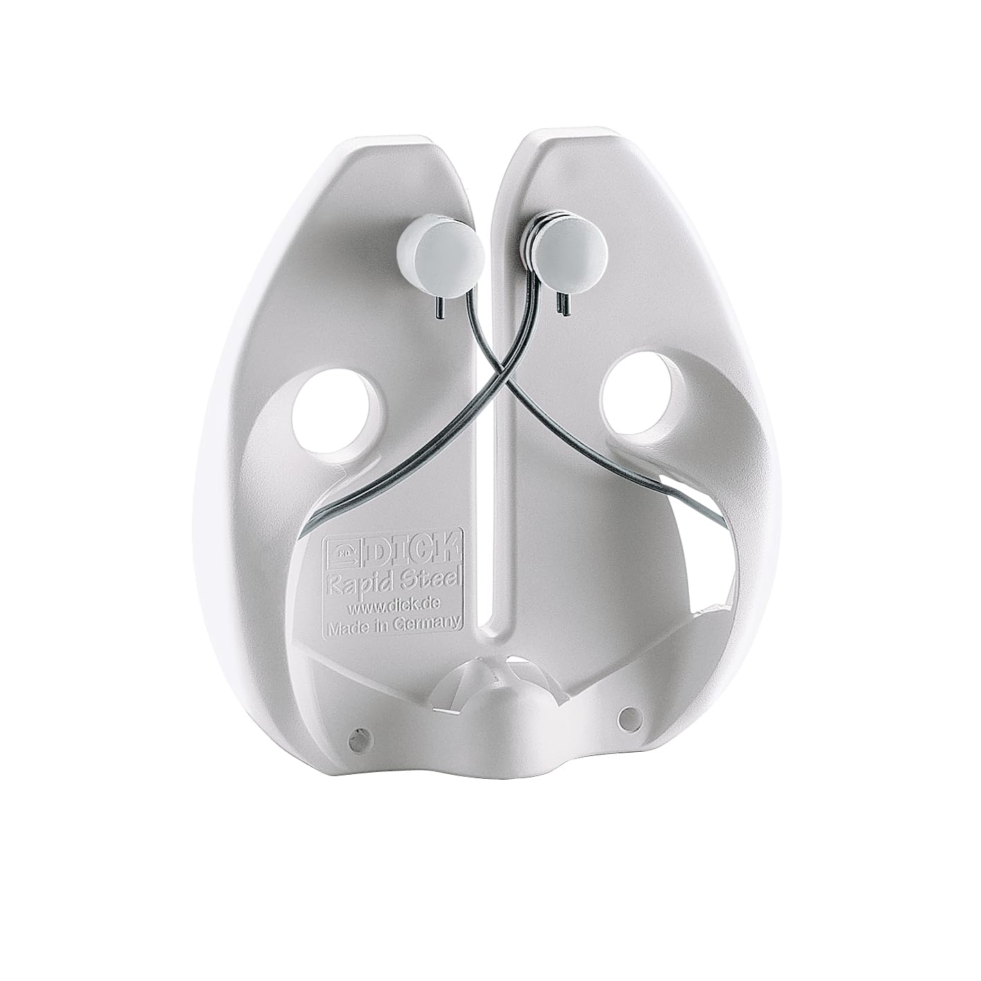 F. DICK – Rapid Steel HyperDrill Knife Sharpener White - Professional kitchen knife sharpening - Ideal support for meat cutting - Stainless steel sharpening rods - Simple application - Made in Germany