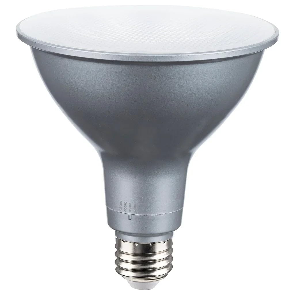 Satco S32250 21 Watt PAR38 High Lumen LED; 27K/30K/35K/40K/50K CCT Selectable; Medium Base; 120 Volt (6 Pack)