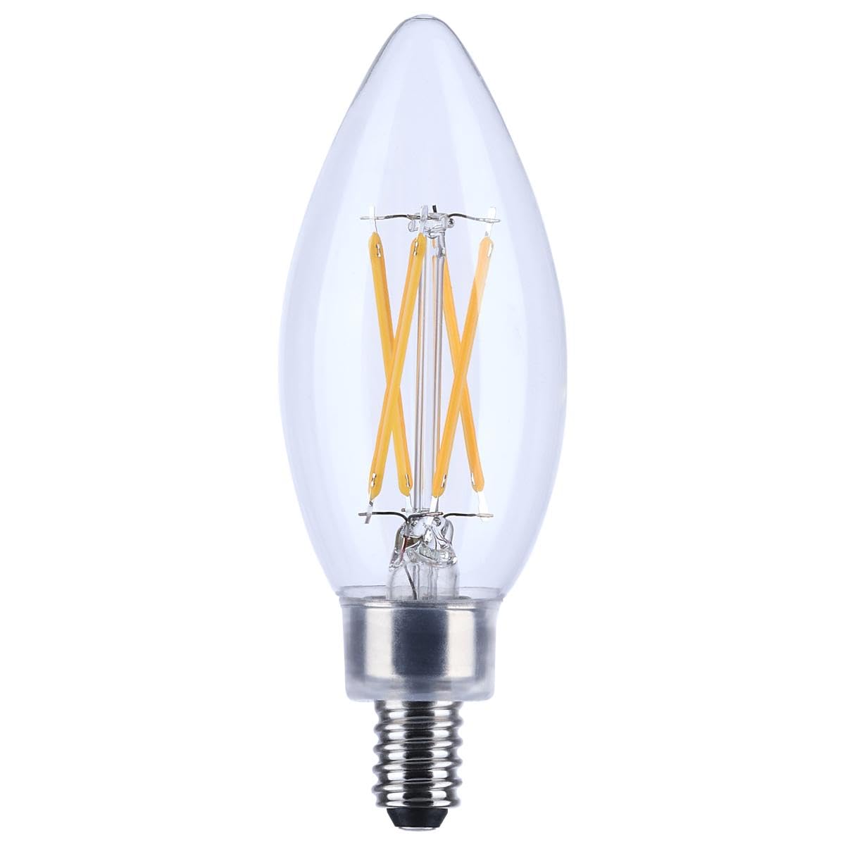 Satco S21274-5.5 Watt B11 LED Candelabra Bulb, Clear, 90 CRI, 3000K, 120 Volt (24 Pack)