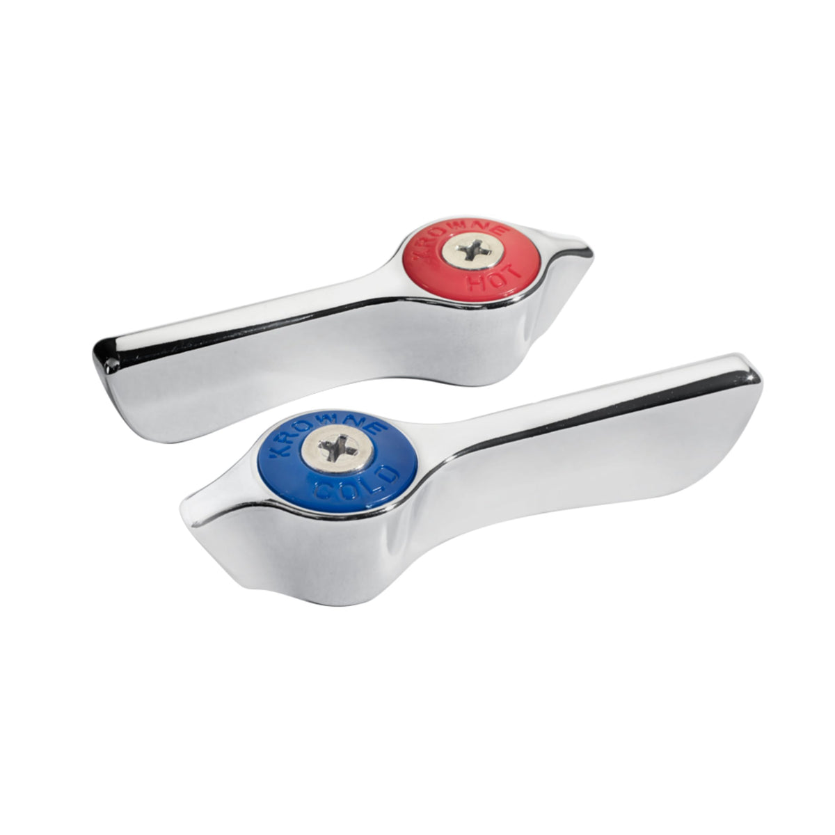Krowne 21-305 Silver Series Faucet Handle Repair Kit, Contains (2) Screws, (2) Handles, hot & Cold Color Indicators, fits Krowne Silver Series faucets (Interchangeable with Most Brands)