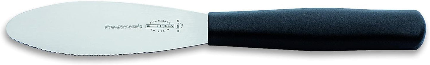 F. DICK – ProDynamic Bread & Sandwich Knife - Serrated butter knife with 4.3" blade & 56 HRC - Ideal for cutting & spreading - Two grindings - Stainless steel - Ergonomic handle - Made in Germany
