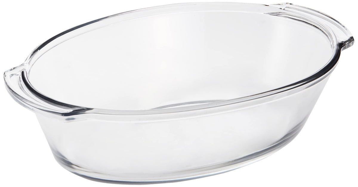 Anchor Hocking Oven Basics 4-Quart Oval Roaster Baking Dish, Crystal, Set of 1