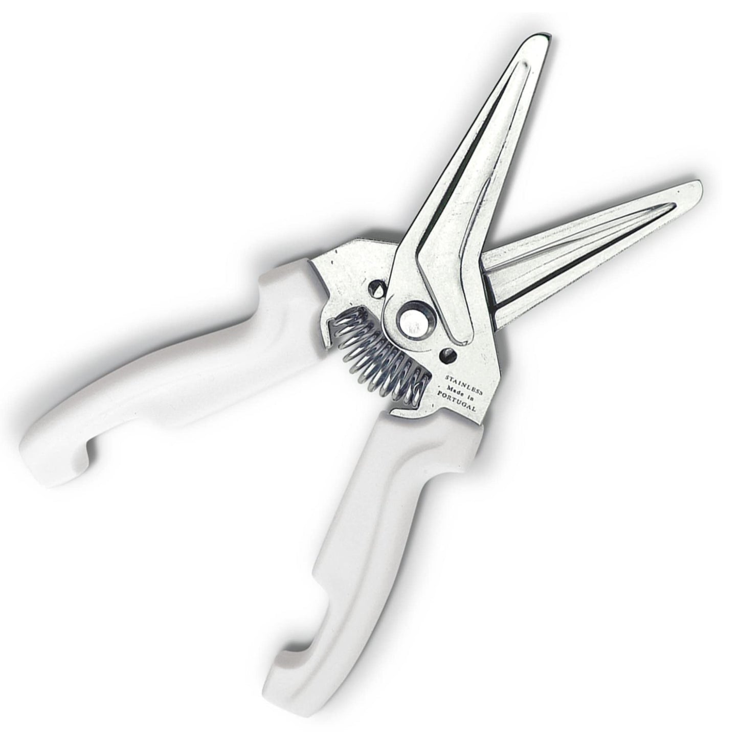 JERO Spring Assisted Stainless Steel Kitchen Shears with Holder - Perfect For Herbs, Floral Trimming and Kitchen Use - Made In Portgual - Make Cutting Easier For Weak Or Tired Hands