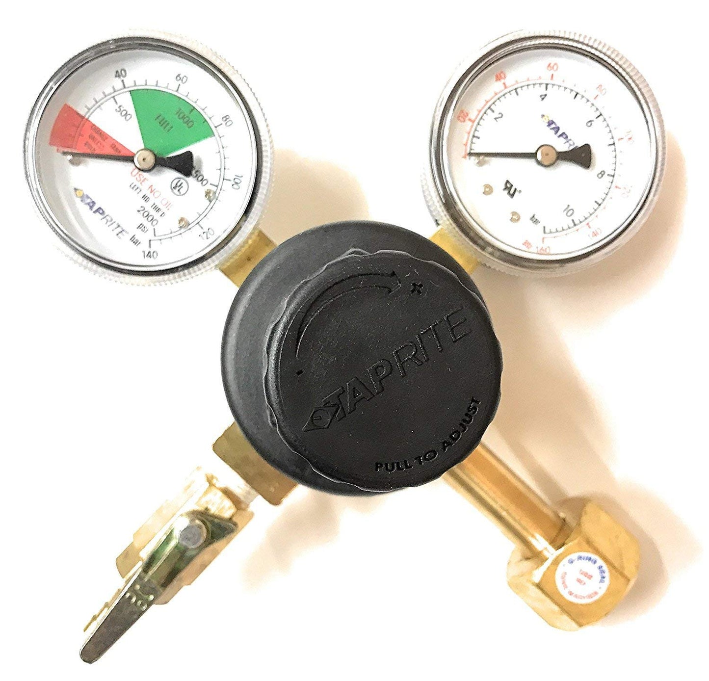 Taprite 1/4" Barb Outlet Primary Beer Soda Co2 Tank Tap Regulator 160# 2000# High Pressure