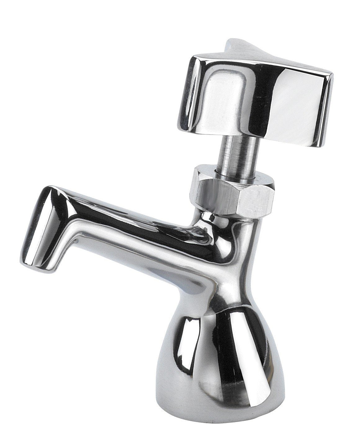 Krowne 16-151L Dipper Well Faucet, Deck-Mounted, 1/2" NPS Inlet, with knob-Type Valve, Chrome-Plated Brass Finish, Low Lead Compliant, NSF, cCSAus