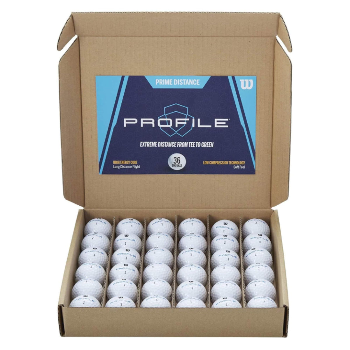 WILSON Profile Distance Golf Ball 36 Pack