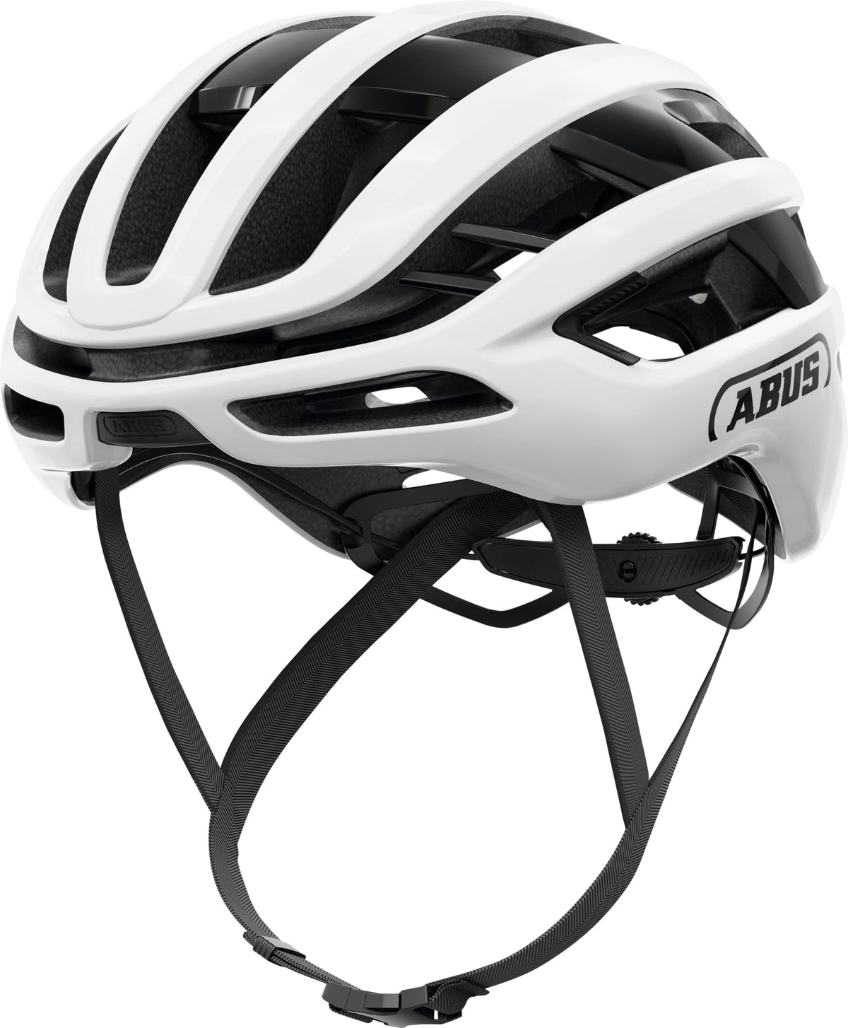 ABUS AirBreaker 2.0 Road Bike Helmet – Lightweight Bike Helmet with a Focus on Ventilation, Aerodynamics, Safety and Comfort for Professional Cycling – for Women and Men – Size M, Shiny White