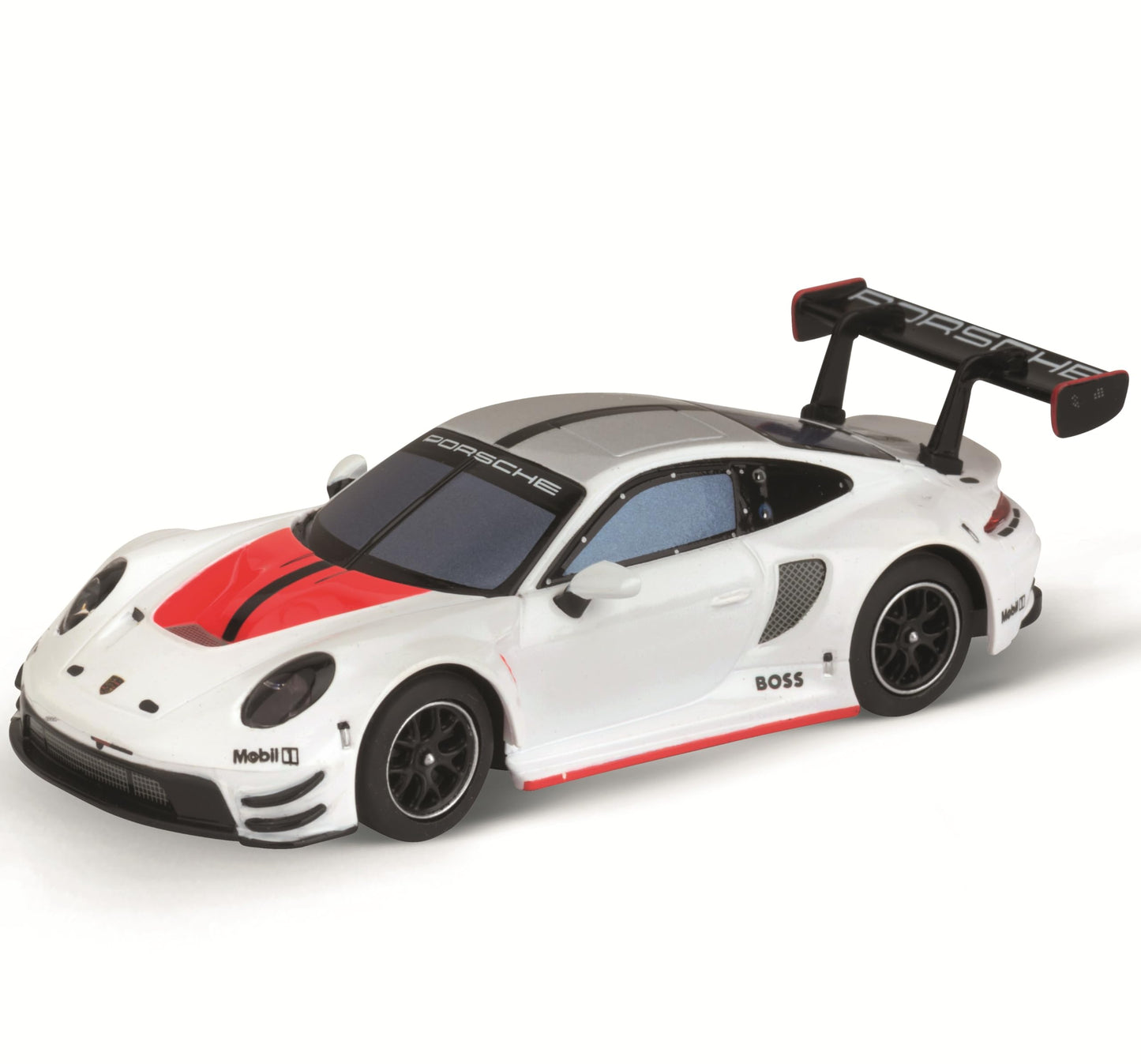 Carrera Hybrid Racing Car Porsche 911 GT3 R White Lightning 1:50 Scale Front and Rear Lights USB-C Rechargeable RC Additional Vehicle