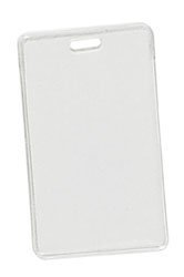 Brady People ID 1840-5050 Vinyl Vertical Proximity Card Holder, 2.64" W x 4.50" L, Clear (Pack of 100)