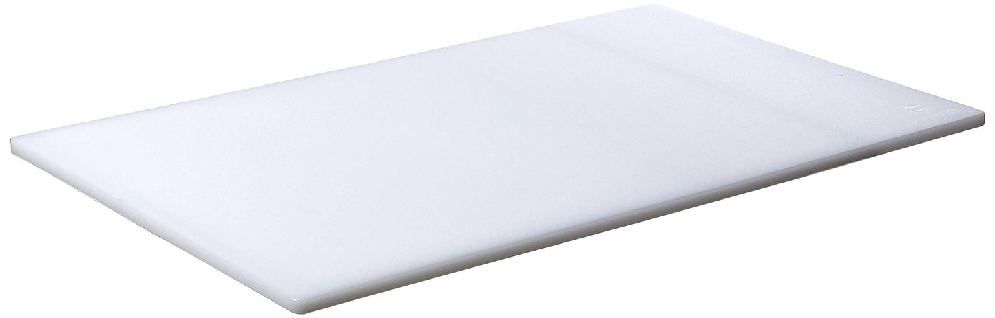 Plastic Cutting Board 18x30 1/2" Thick White, NSF Approved Commercial Use