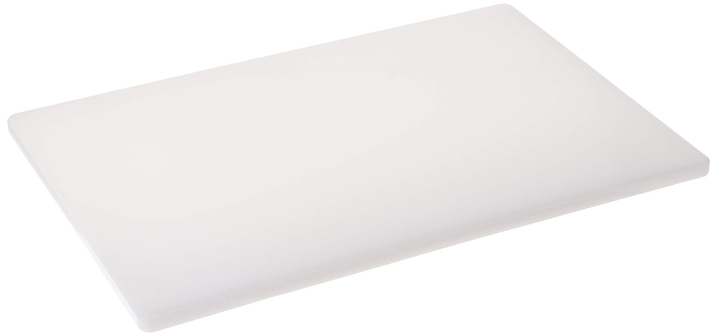 Plastic Cutting Board 12x18 1/2" Thick White, NSF Approved Commercial Use