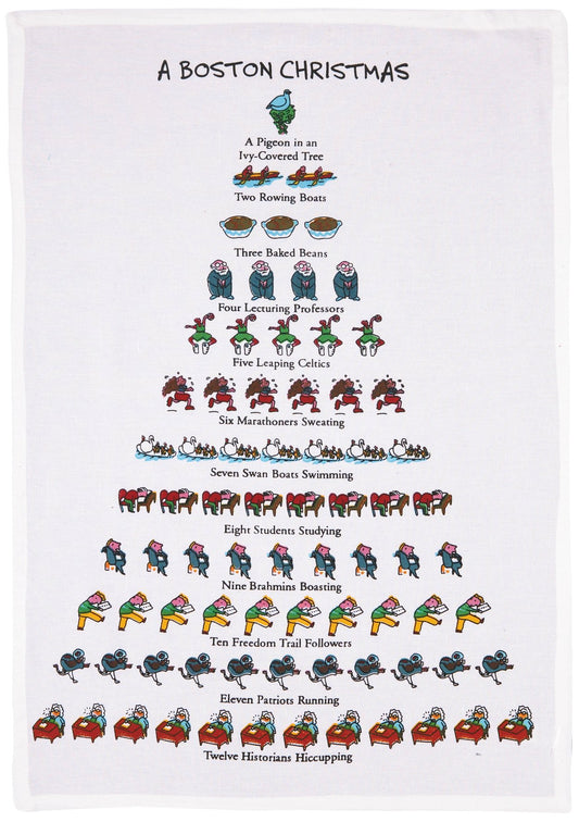 Mistletoe & Co. A Boston Christmas 100% Cotton Kitchen Towel, 18" x 26"