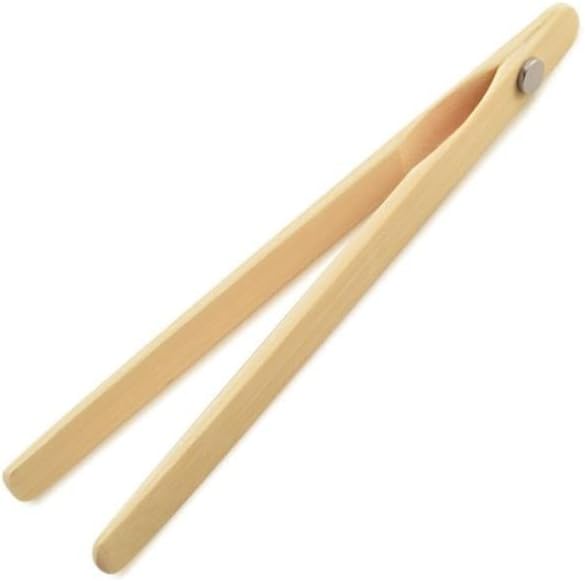 Norpro 8" Bamboo Toaster Tongs with Magnet (2)