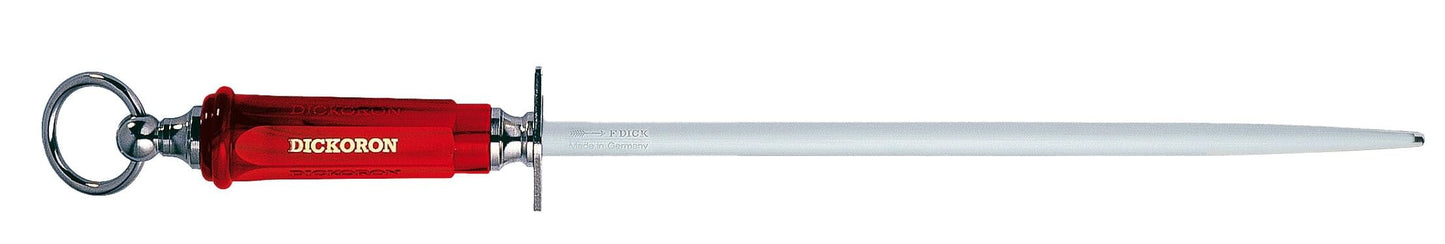 F. DICK - DICKORON Classic Sharpening Steel - Sharpening rod with 11.8���� steel & 65 HRC - Ideal for ultra-fine cut - NSF Certified - Sapphire cut - Ergonomic & sturdy handle - Made in Germany