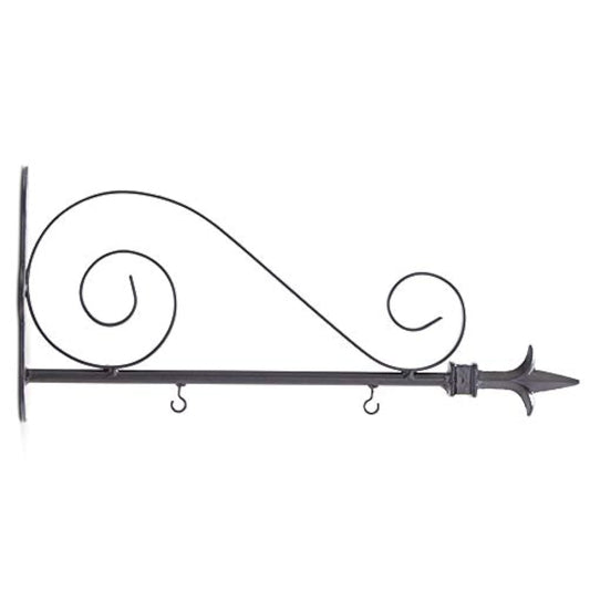 K&K Interiors 17544A 17.5 Inch Metal Arrow Holder, Black