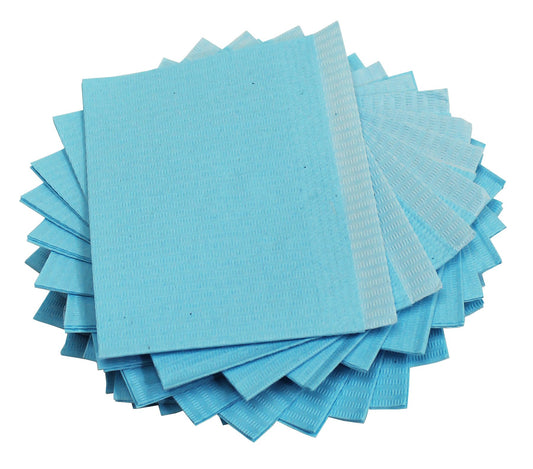 Adenna Dental Bibs/Lap Cloths BIB741B - Disposable, Blue, Case of 500