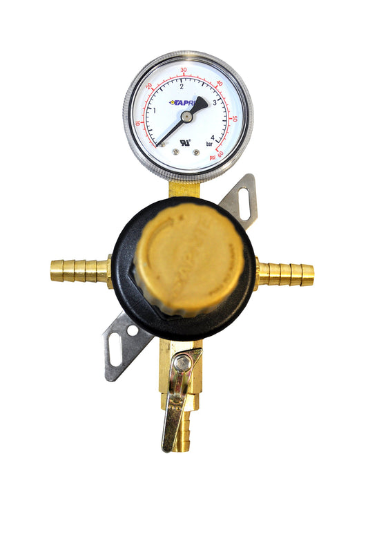 1-Way Secondary Air Regulator - Polycarbonate Bonnet: 1 Hose Barb x 1 Plug
