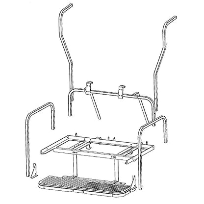 GTW Mach3 Golf Cart Rear Seat Flip Frame ONLY - Select Your Model (Does not Include Cushions) (Yamaha G19/G22)