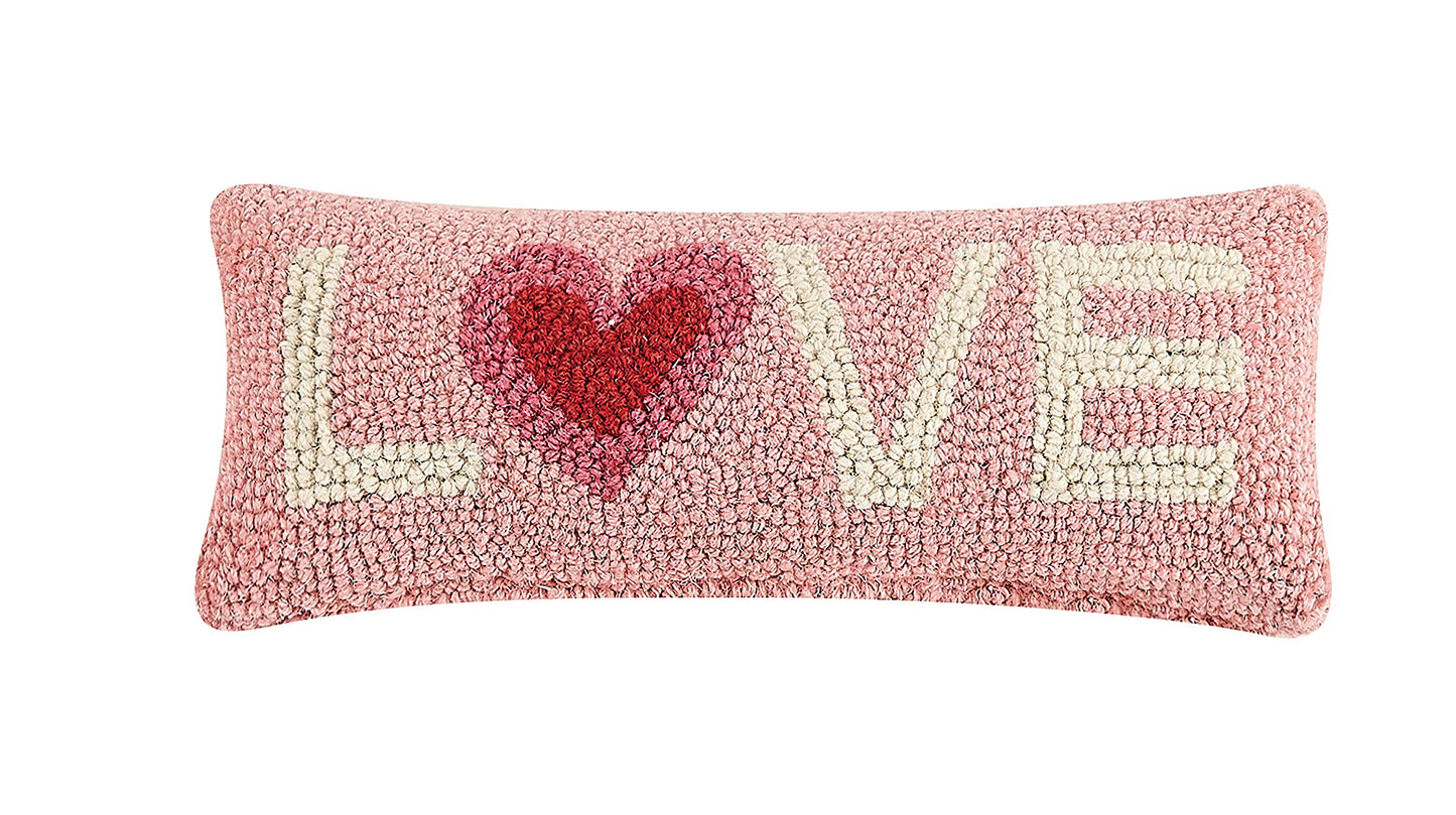 Peking Handicraft 30TG443C05OB Love Blown Filled Hook Pillow, 12-inch Length, Wool and Cotton