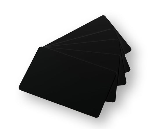 Evolis Unplasticised Polyvinyl Chloride (PVC-U) - 30 mil - Matte Black - 3.4 in x 2.13 in 500 Card(s) Cards Quantum 2 Standard