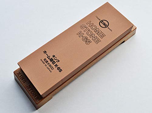 King Medium Grain Sharpening Stone - #800 Grit (Whetstone with Base)