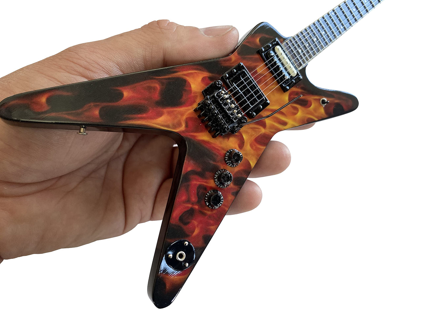 AXE HEAVEN Dimebag Darrell Dean Dime O Flame Mini Guitar - Dime-o-Flame Guitar Collectible Model