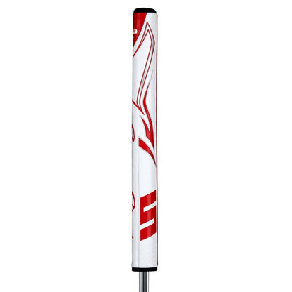 SuperStroke Zenergy Tour 1.0 Golf Putter Grip with No Taper Enhanced SPYNE Technology, New Multi-Zone Texturing, White/Red