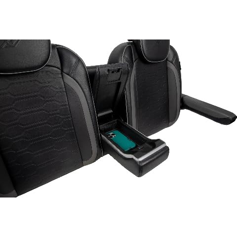 MadJax Commander Front Seat Back with Armrests & Storage Console, Rear Seat Back and Bottom Cushion Assemblies & G250 Steel Rear Seat Kit Compatible with MadJax XSeries X2 Golf Cart, Black