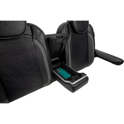 MadJax Commander Front Seat Back with Armrests & Storage Console, Rear Seat Back and Bottom Cushion Assemblies & G250 Steel Rear Seat Kit Compatible with MadJax XSeries X2 Golf Cart, Black