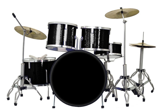 AXE HEAVEN Classic Studio Drum Kit Model Black Sparkle - 1:4 Scale Model