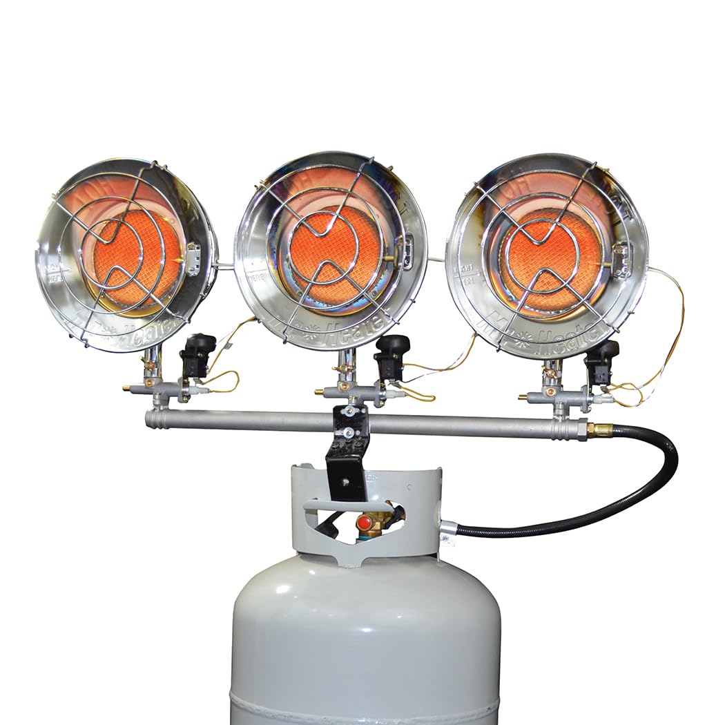 Mr. Heater F242915 MH45T Triple Tank Top Heater, 10000 to 45000 BTU/Hr,Chrome