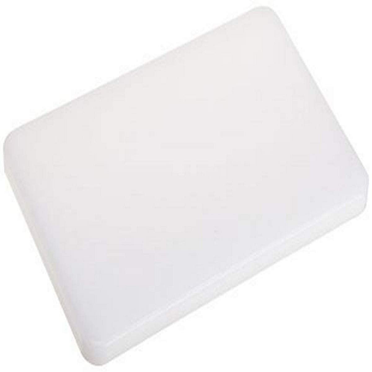 Plastic Cutting Board 6x9.5 1/2" Thick White, NSF Approved Commercial Use