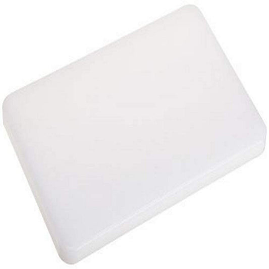 Plastic Cutting Board 6x9.5 1/2" Thick White, NSF Approved Commercial Use