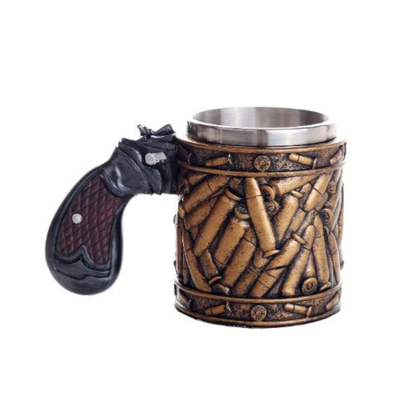 Pacific Giftware Novelty Pistol Handle with Bullet Casings Coffee Mugs Gun Mugs Pistol Cup 11oz