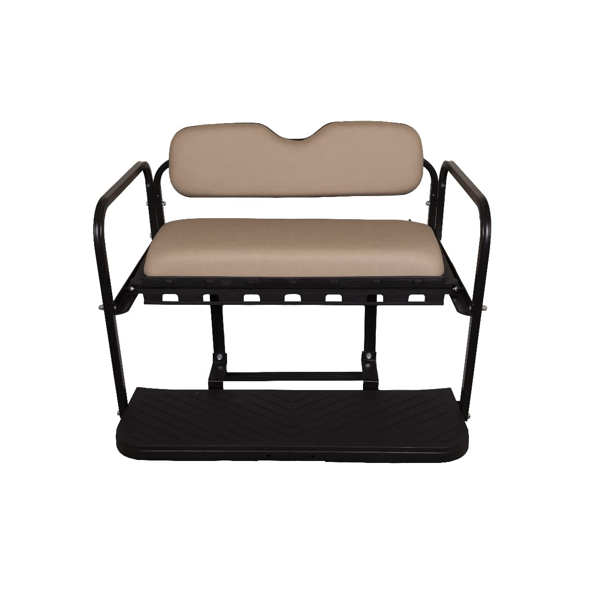 GTW MACH3 Golf Cart Rear Seat Kit with Steel Frame, Sandstone Cushions