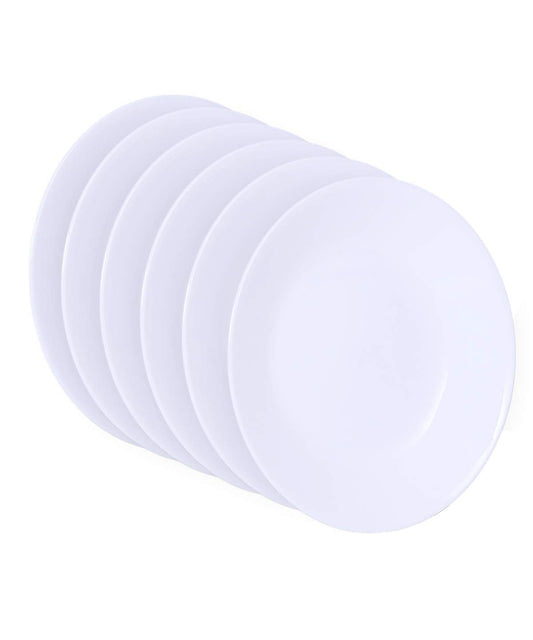 Corelle, White, Livingware Luncheon Plate, 8-1/2-Inch, Set of 6, 8-1/2