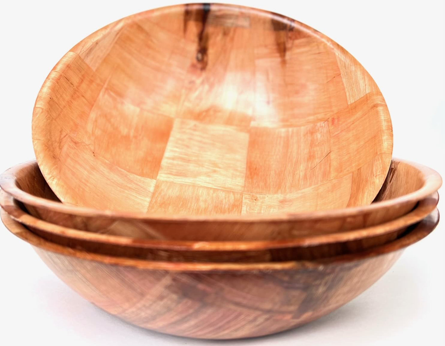 Winco WWB-10 Wooden Woven Salad Bowl, 10-Inch, Set of 4 by Winco