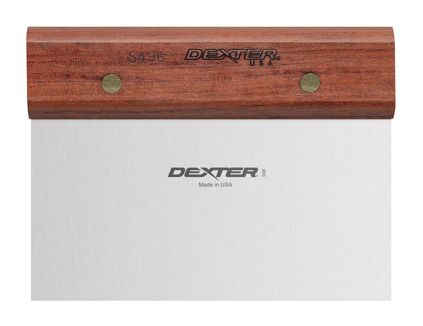 Dexter-Russell Walnut Dough Scraper, Stainless Steel, 6-by-3-Inch, Multicolor