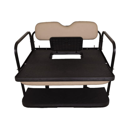GTW MACH3 Golf Cart Rear Seat Kit with Steel Frame, Sandstone Cushions