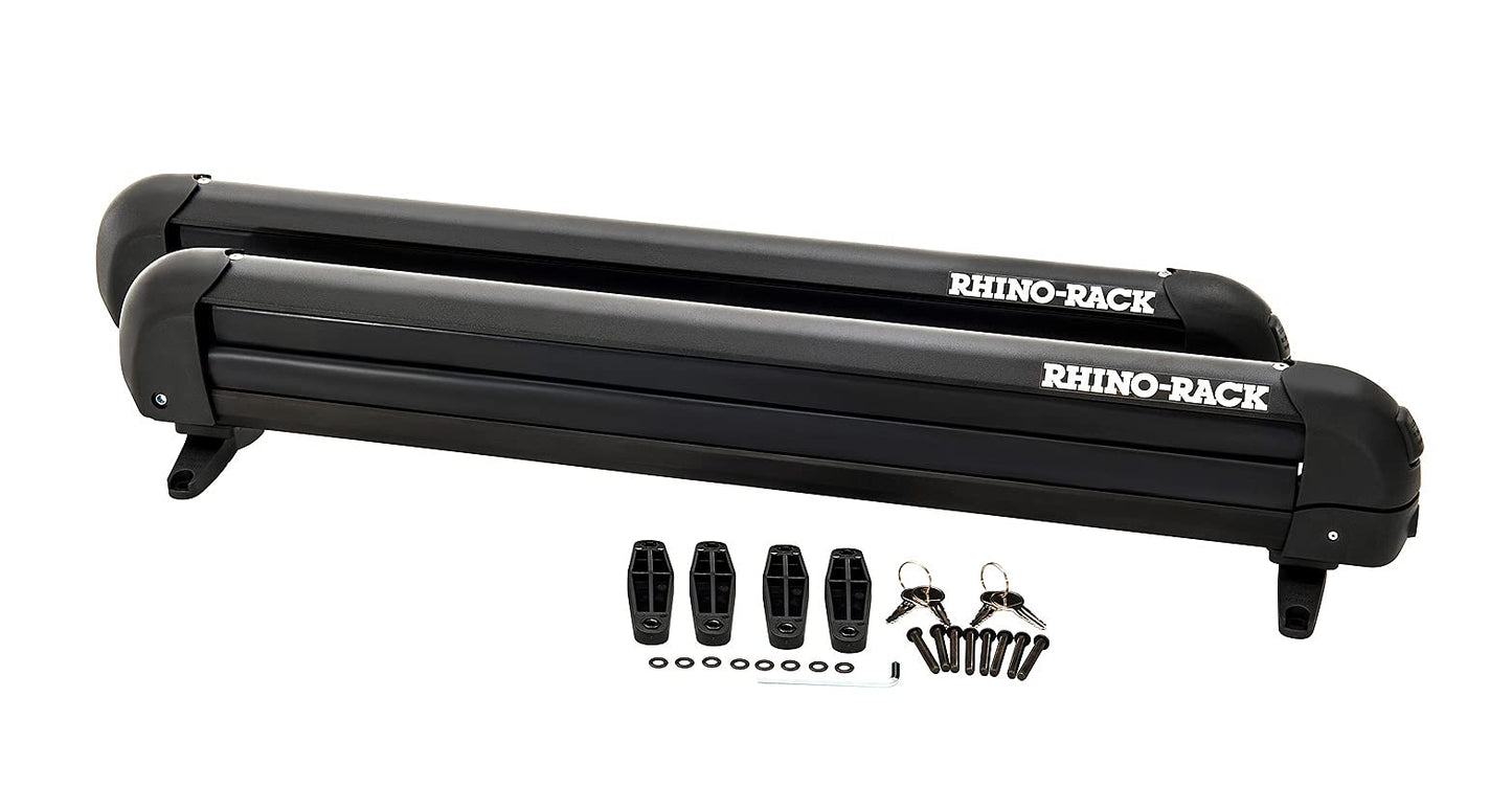 Rhino-Rack 27" Multi-Purpose Carrier for Skis, Snowboards, Fishing Rods, Skateboards, Wakeboards, Water Skis & More, Universal Mounting, Easy to Use, Locking, Lightweight & Heavy Duty for All Vehicles