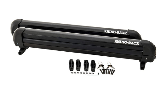 Rhino-Rack 27" Multi-Purpose Carrier for Skis, Snowboards, Fishing Rods, Skateboards, Wakeboards, Water Skis & More, Universal Mounting, Easy to Use, Locking, Lightweight & Heavy Duty for All Vehicles
