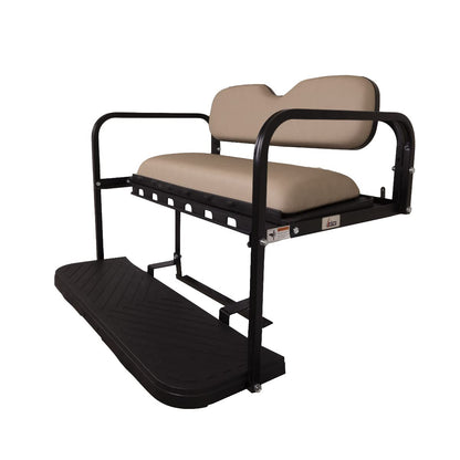 GTW MACH3 Golf Cart Rear Seat Kit with Steel Frame, Sandstone Cushions